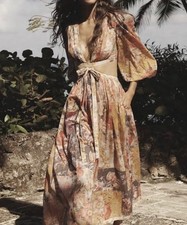 Zimmermann Jeannie Patchwork Midi Dress Size 2