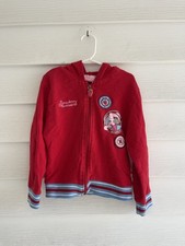 Vintage 2004 Girls Strawberry Shortcake Toddler Zip Up Hoodie Size M 6 Red