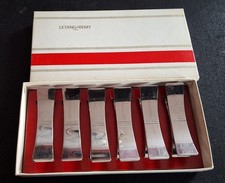 LETANG-REMY  : Lot de 6 Anciens Porte-couteaux en Inox Années 70