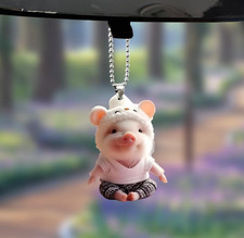 2D Cute Pig Acrylic Key Chain Key Ring Keyring Fun Tag Bag Charm Gift Idea Car