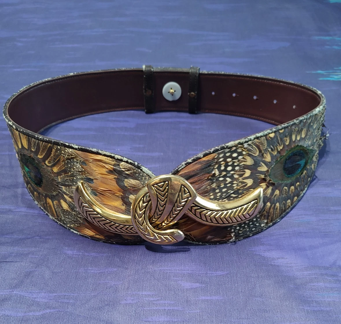 peacock feather belt products for sale | eBay