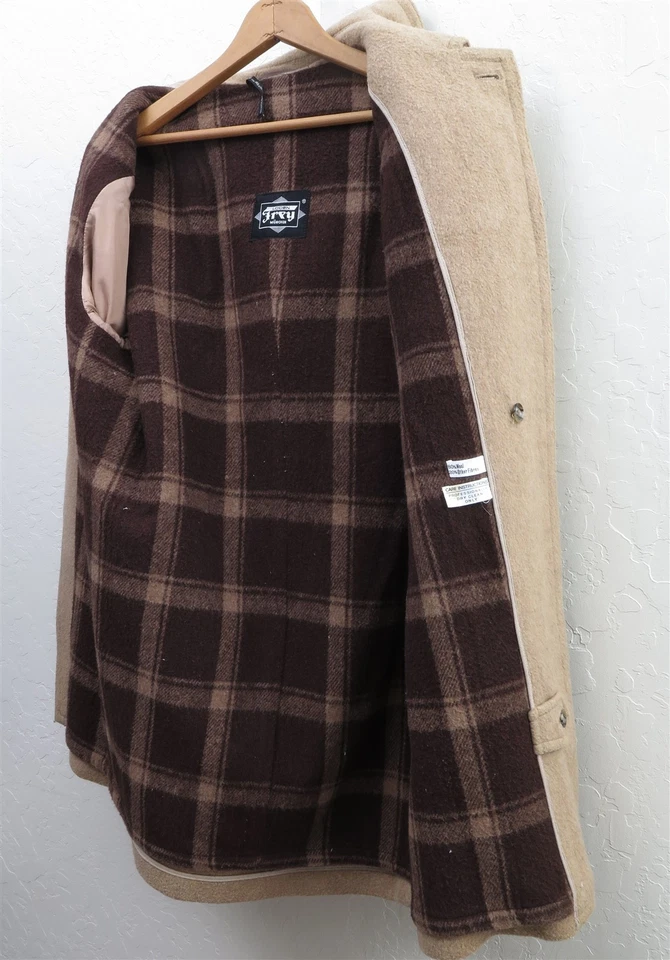 Abrigo de lana pesada tostado vintage Lodenfrey años 60  Foto 3 de 4