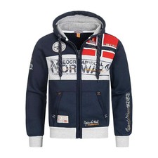 Geographical Norway Herren Hoodie Sweatshirt Kapuzenjacke Jacke Blau Navy