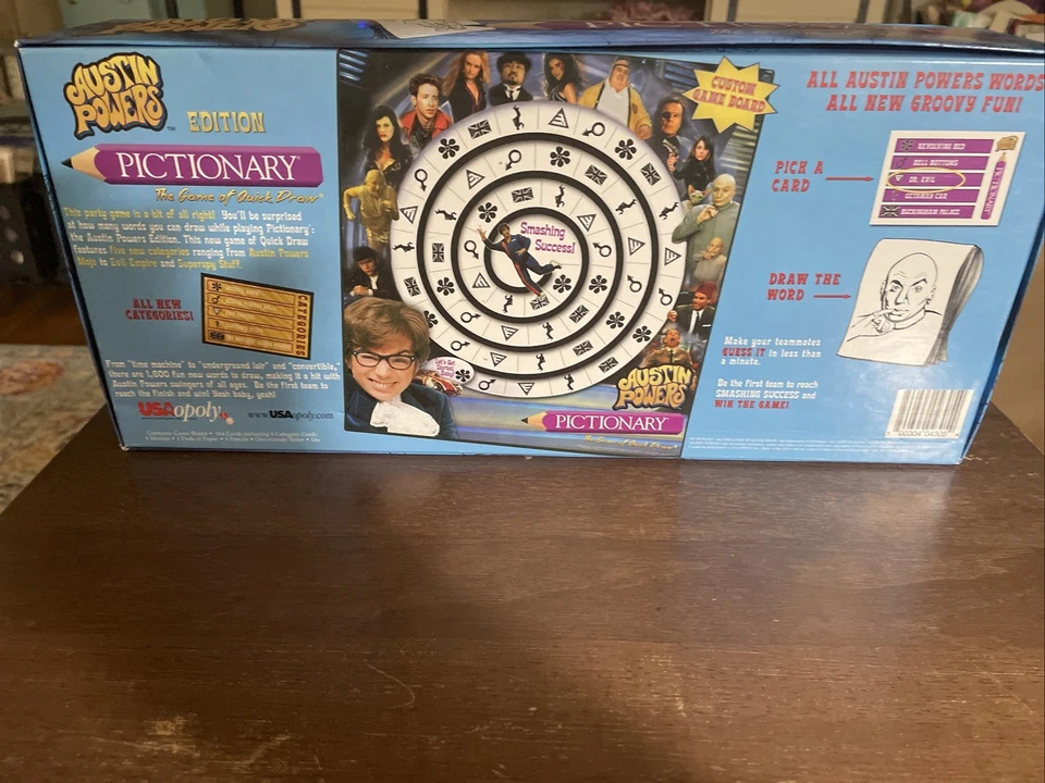 Austin Powers 2002 Pictionary Game Board Great Condition Complete - Image 2 of 4