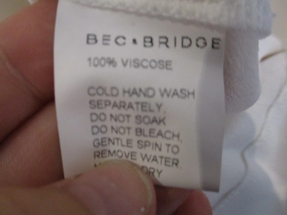 Vestido sin mangas Bec & Bridge para mujer 6 blanco cuello alto sin mangas Foto 3 de 4