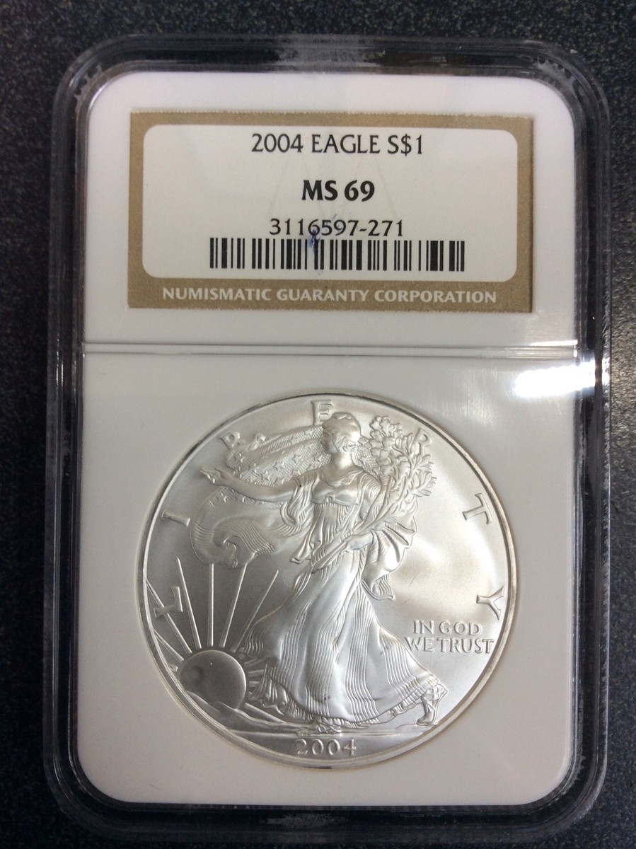 シルバーアメリカンイーグル 2004年 未流通 2004 - Silver American Eagle - NGC MS 69 (74652) | eBay