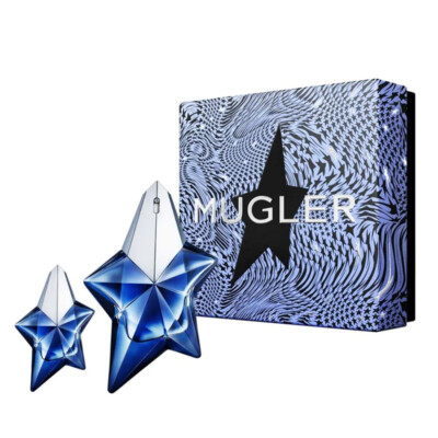 2pc SET ANGEL ELIXIR By MUGLER 25ml EDP Refillable StaR Spray & 5ml EDP MINI NIB