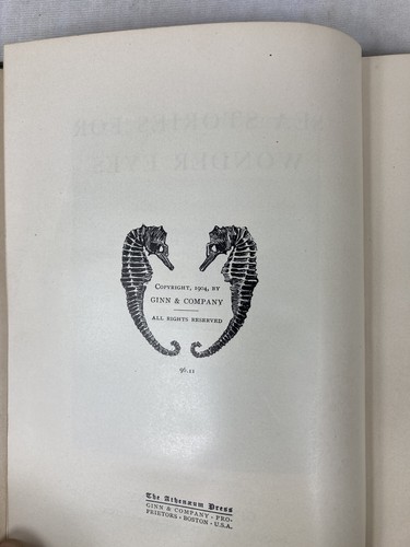 Antique Sea Stories For Wonder Eyes Book A.S. Hardy 1904 1st Edition Hardcover - Imagen 8 de 13