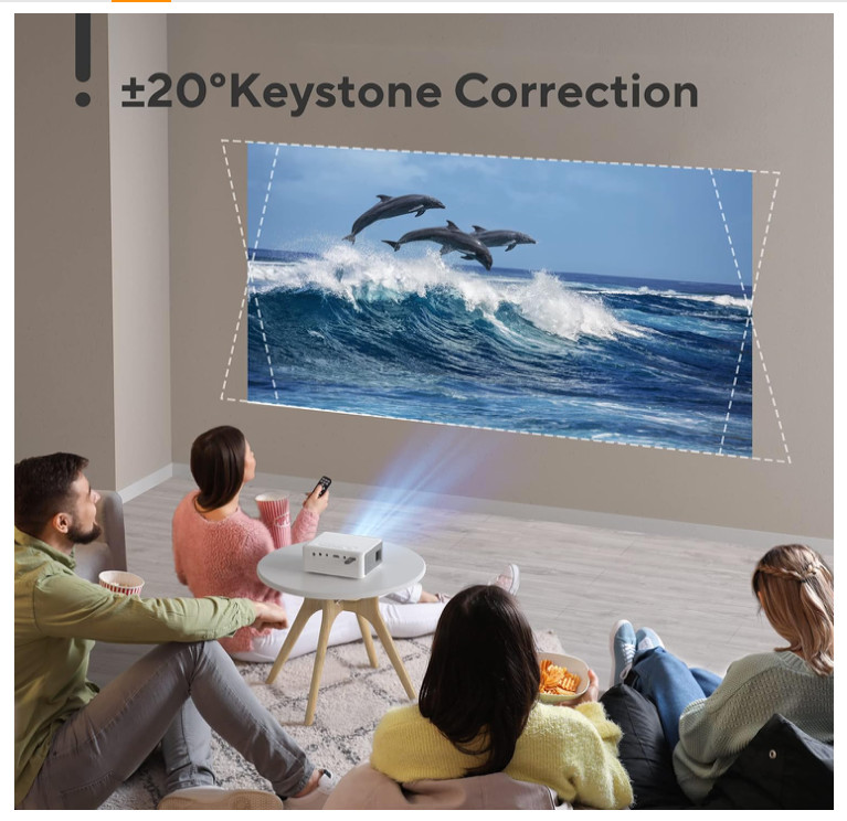 Vidéoprojecteur 1080P Full HD AKIYO 6500 Lumens avec Trépied