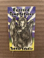 vintage GREG PIPER flash exposed temptations TATTOO BUSINESS CARD manassas VA