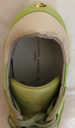 Philippe Model Paradis Lace-up Sneakers Trainers Lime green Size uk 5 eu 38 - Picture 5 of 7