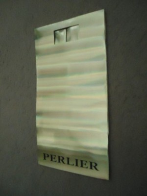 Perlier Gift Bags Gold Color Lightweight Cardboard Set of 2