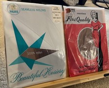 TWO NOS First Quality Seamless Nylons