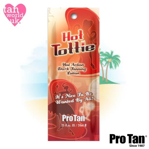 New Pro Tan Hot Tottie Dark Tanning  Sunbed Accelerator Lotion Cream 22ml Sachet - Picture 1 of 2