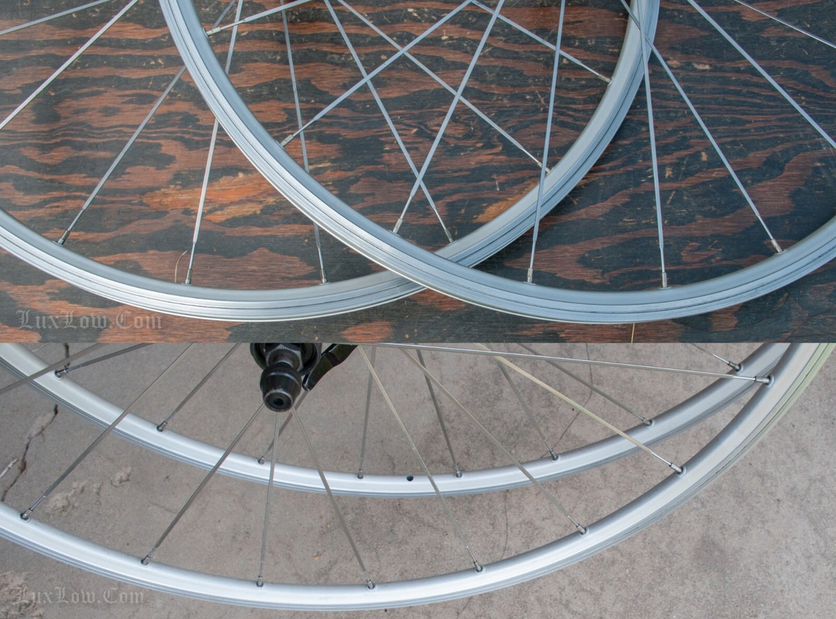 Paire De Roues Route Mavic Aksium Course – Argent 700c – Shimano 10/11v – Frein Jante – RARE