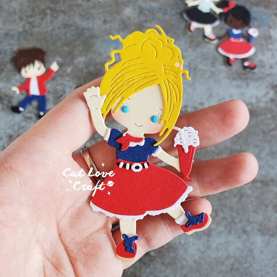 SAOLA Calzino festa ballerine luppolo ragazzo ragazza metallo fustelle scrapbooking creazione carte