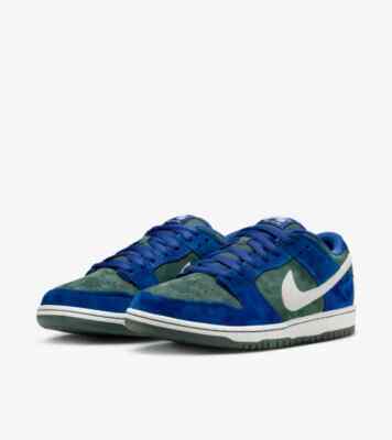 Nike SB Dunk Low Pro Deep Royal Blue and Vintage Green Shoes