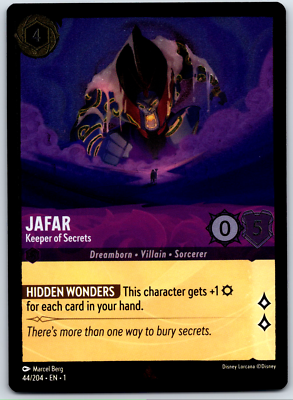 【残り1点】foil ジャファー 45/204 JA-1 DISNEY LORCANA TCG - JAFAR - FOIL RARE - 44/204 NM | eBay