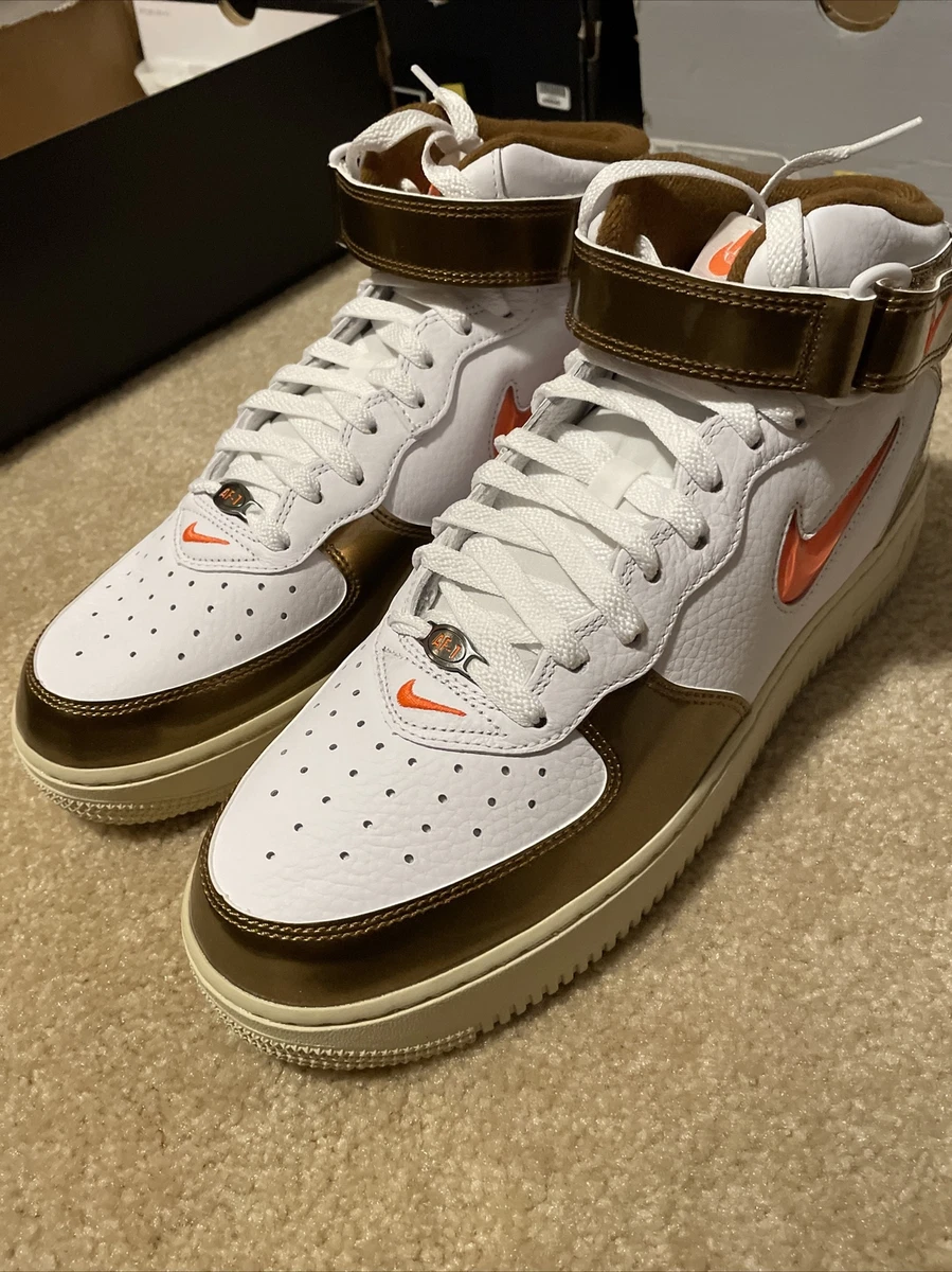 NIKE AIR FORCE 1 HIGH '07 LV8 SPORT WHITE-TEAM ORANGE-GAME ROYAL