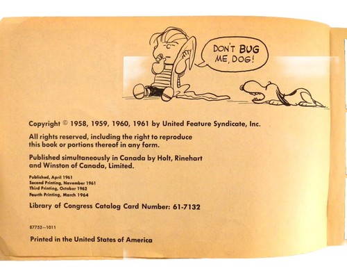 Peanuts Every Sunday by Charles M. Schulz (1964,Paperback) 4th Printing - Picture 6 of 6