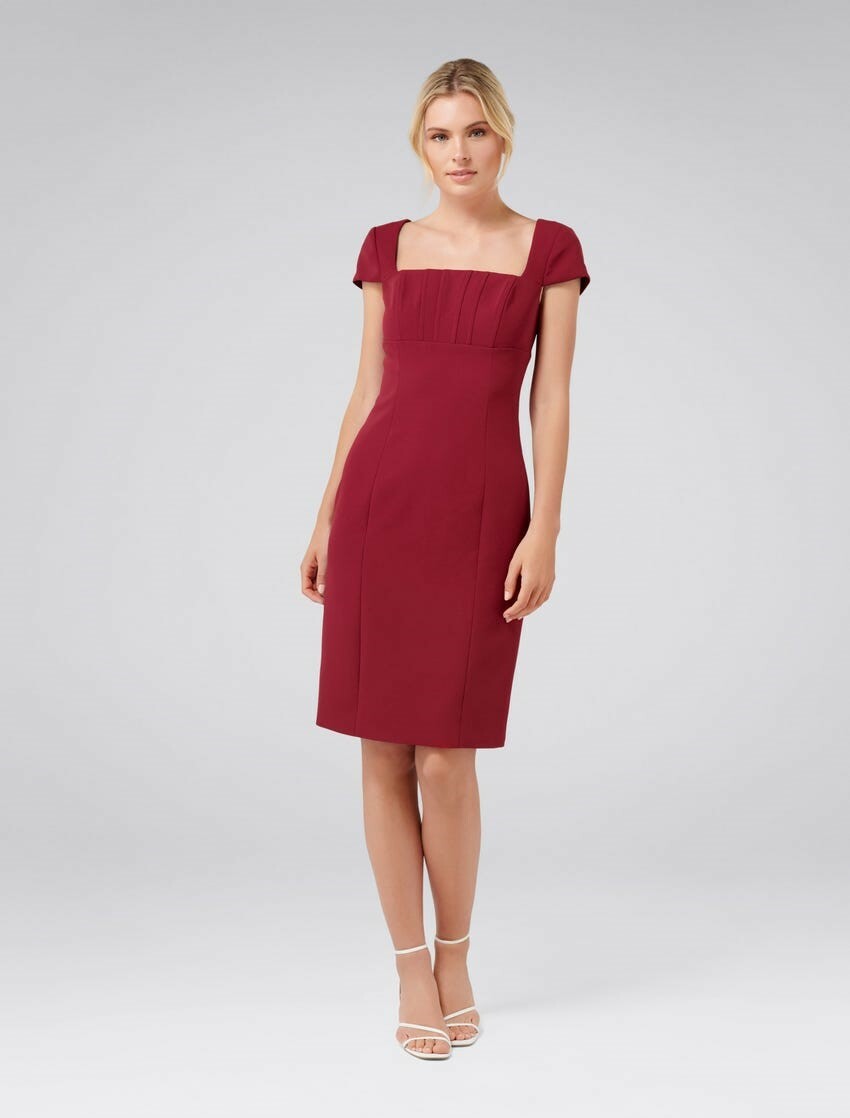 Forever New Maroon Lauren Corset Bodycon Dress size 6 | eBay Australia