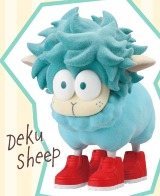 My Hero Academia Fluffy Puffy Deku Sheep & Baku Dog Figure set