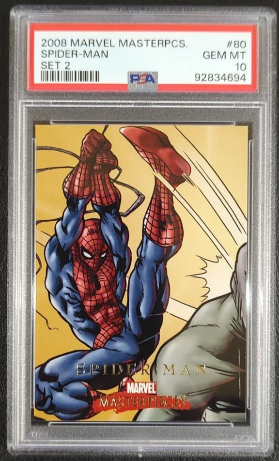 2008 Skybox Marvel Masterpieces Set 2 #80 Spider-Man PSA 10 POP 2 High Grade Rare