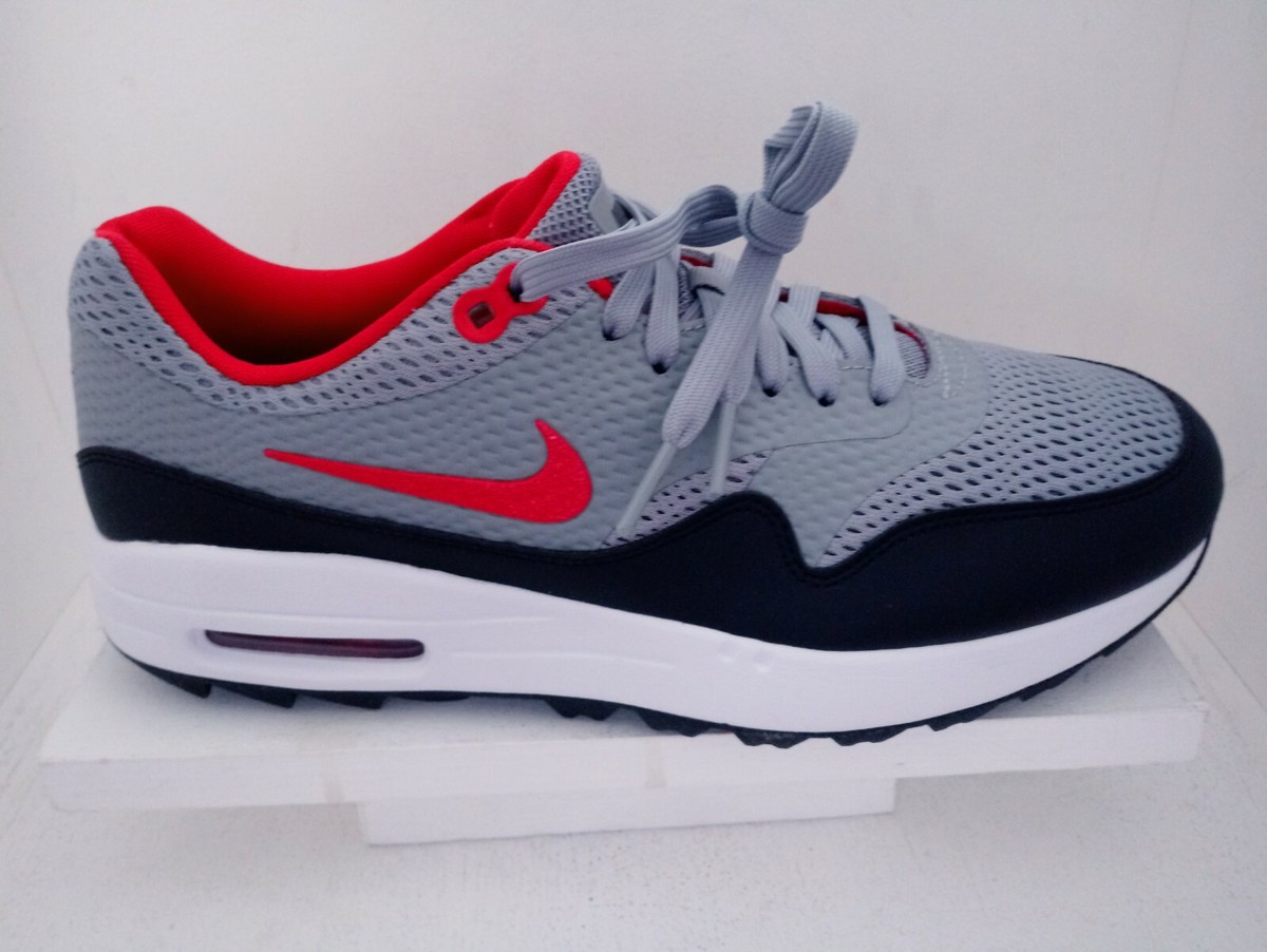 Nike Air Max 1G Golf Shoe Gray Black Red CI7576-002 Men\'s Size 10 Deals on Men main image 2