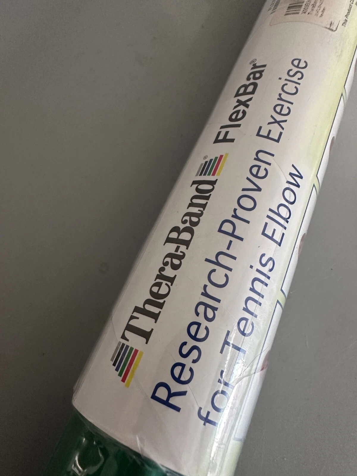 THERABAND FlexBar, Tennis Elbow Therapy Bar, Relieve Tendonitis Pain Green New