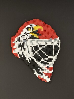 Es Belfour Chicago Blackhawks Goalie Mask Helmet Art Beads