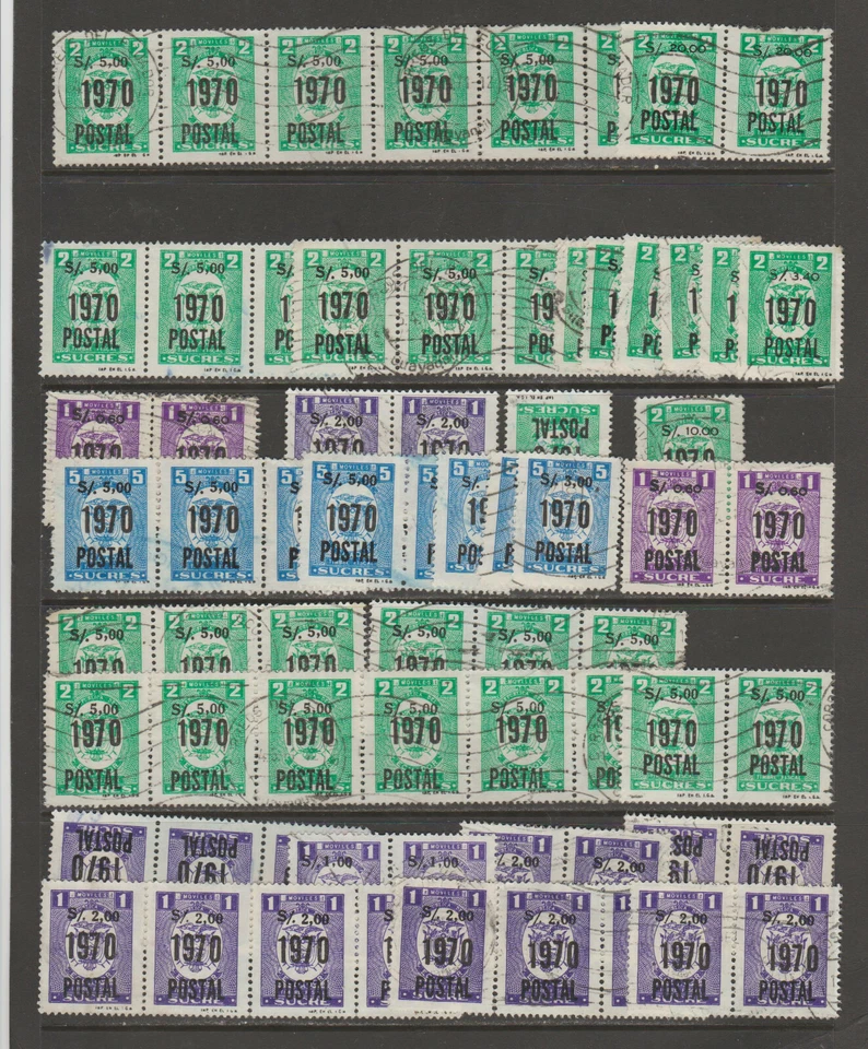 COLECCIÓN DE SELLOS DE ECUADOR USADOS 315 MARIPOSAS PÁJAROS SANTOS FLORES AVIONES JUMBOS Foto 4 de 4