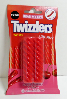 Twizzlers Cherry Flavored Lip Balm LOT of 3 Packages New Sealed Never opened