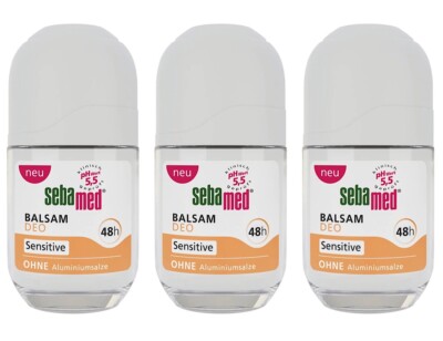   Sebamed Balsam Deo Roll on Sensitiv Deo Roller ohne Aluminium 3x 50ml  