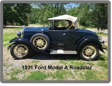 1931 Ford Model A Roadster Blue Auto Refrigerator Tool Box Magnet 1931 Ford Model A Roadster Blue Auto Refrigerator Tool Box Magnet
