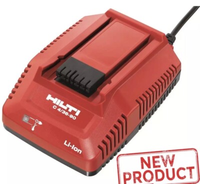 HILTI Li-Ion Battery Charger 4/36-90 Fast Charging  18, 20, & 22 Volt Batteries