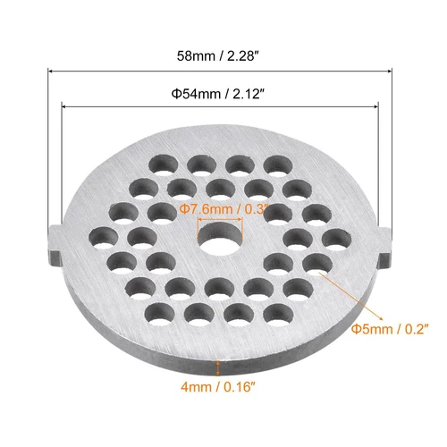 Meat meal plate 5 mm x 54 mm stainless steel replacement for grinders new - Picture 2 of 5