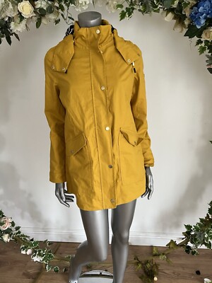 Womens Joules Raincoat Coast Size 10 12 Antique Gold