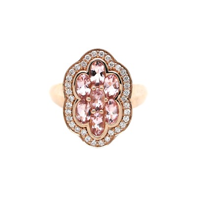 Atemberaubender Morganit / Diamant Ring