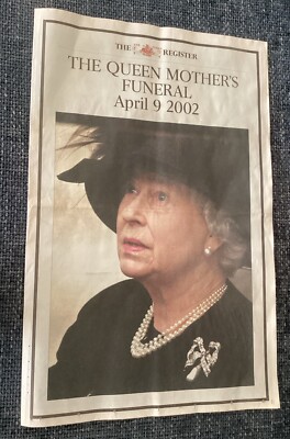 The Times Pull Out Supplement Of The Queen Mothers Funeral