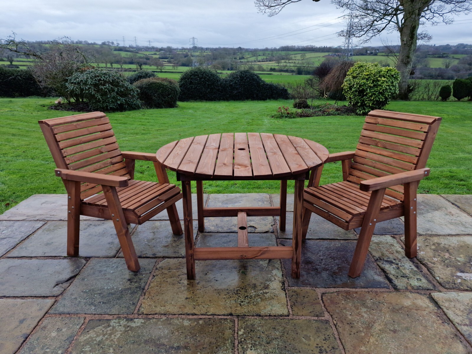 Wooden garden furniture Wooden garden table and chair set Solid Patio — free download