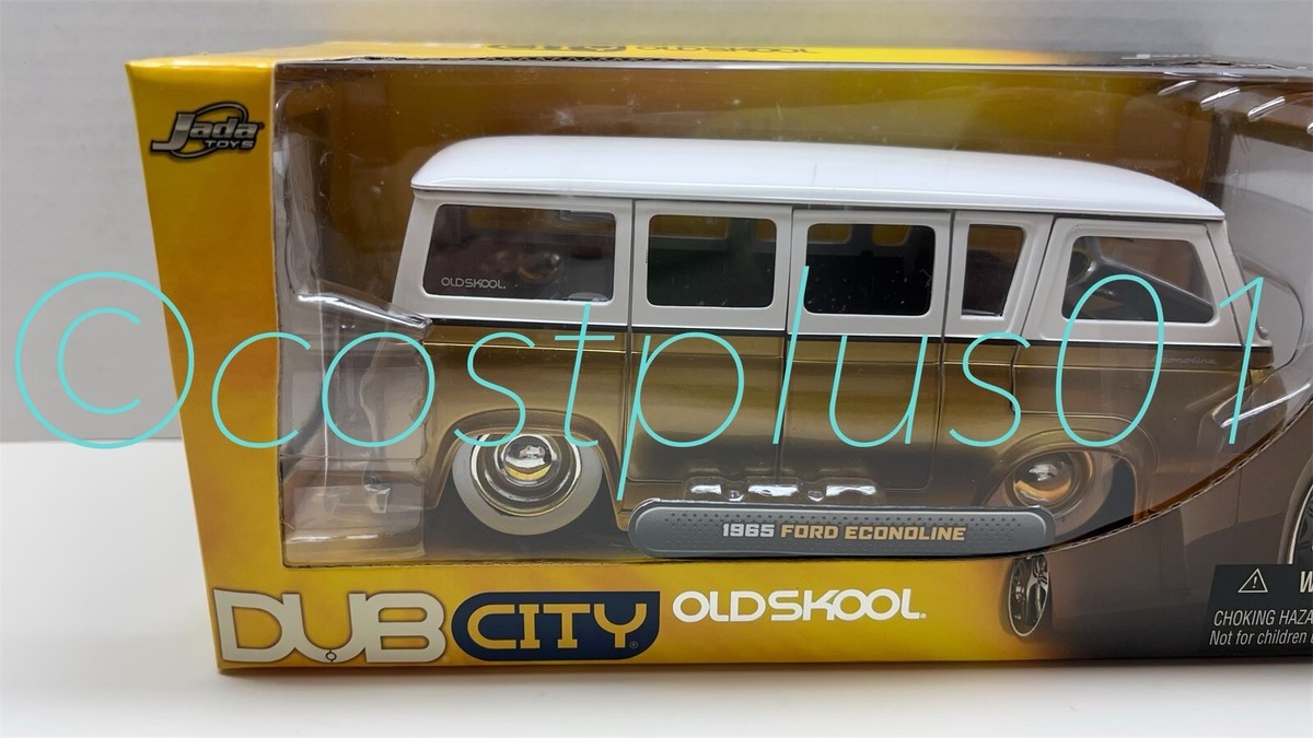 JADA DUB CITY OLDSKOOL 1965 FORD ECONOLINE 1:24 YELLOW WITH WHITE