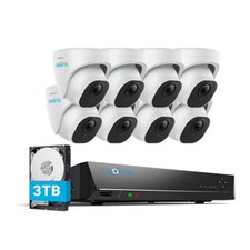 Reolink surveillance PoE 4K Kit, NVR 16CH 4 To+8 PoE caméras, RLK16-800D8