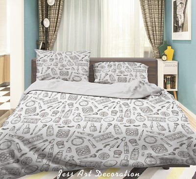 3D Art Tools Muster Quilt Cover Set Bettbezug Bettwäsche Kissenbezüge