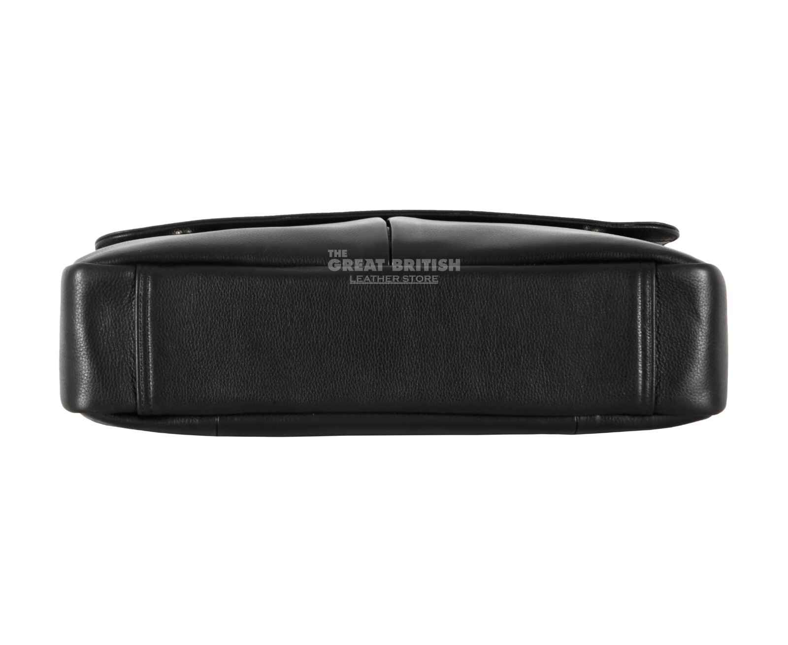 Laptop Messenger Bag Black Cowhide Leather Briefcase Shoulder Office