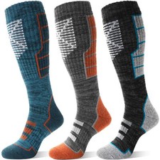 Merino Wool Ski Thermal Unisex Socks for Men Women Winter Warm Thick Knee Hig...