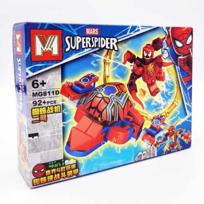 Marvel Spiderman Maximum Carnage with Flying Craft Set Build a Brick 92 Teile Set