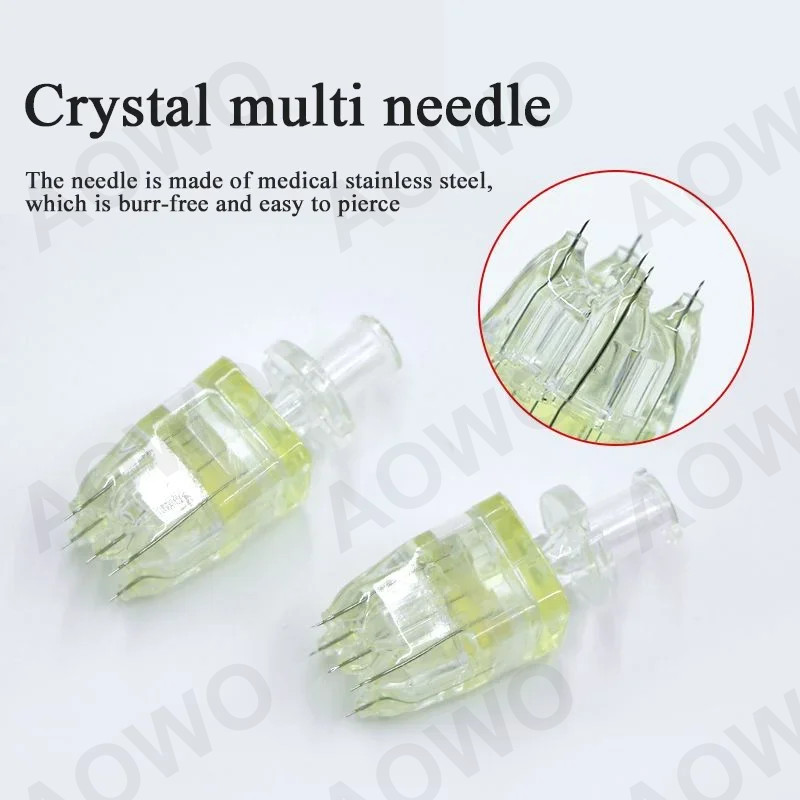 5-100pc 5 Pin Crystal Multi-Tips Replace Needle For Beauty Facial Skin Care Tool