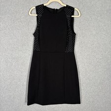 Michael Kors Dress Womens 4 Black Mesh Rhinestone Party Cocktail Career Office