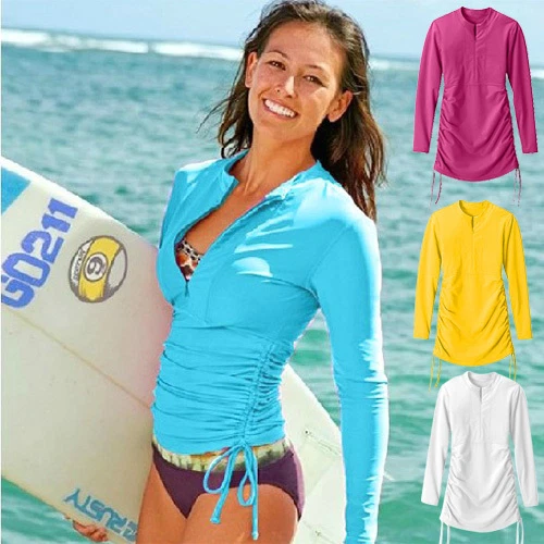 Women Rash Guard Long Sleeve Swimwear UPF 50+ UV Protection Diving