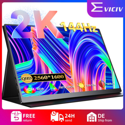 16 Zoll Portable Monitor 144Hz Tragbarer Monitore Typ C 2560*1600 IPS für Mobile